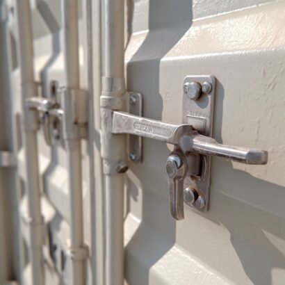 How to open and close the doors on a shipping container
