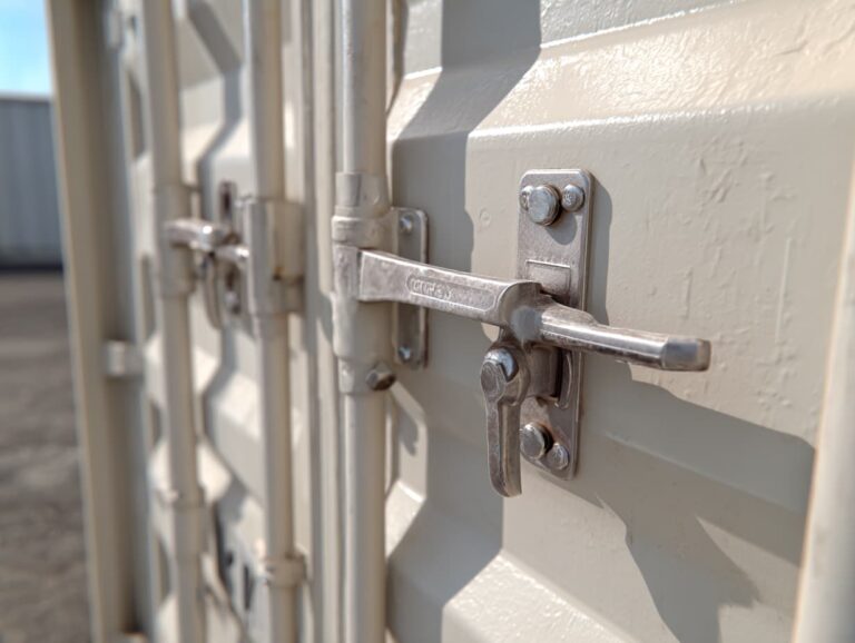 How to open and close the doors on a shipping container